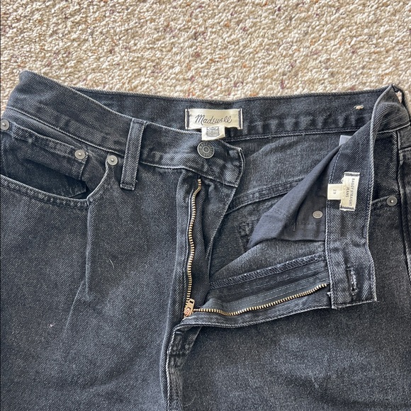 Women’s Madewell Washed Black Baggy Straight Leg Jeans - size 29 - Picture 2 of 8